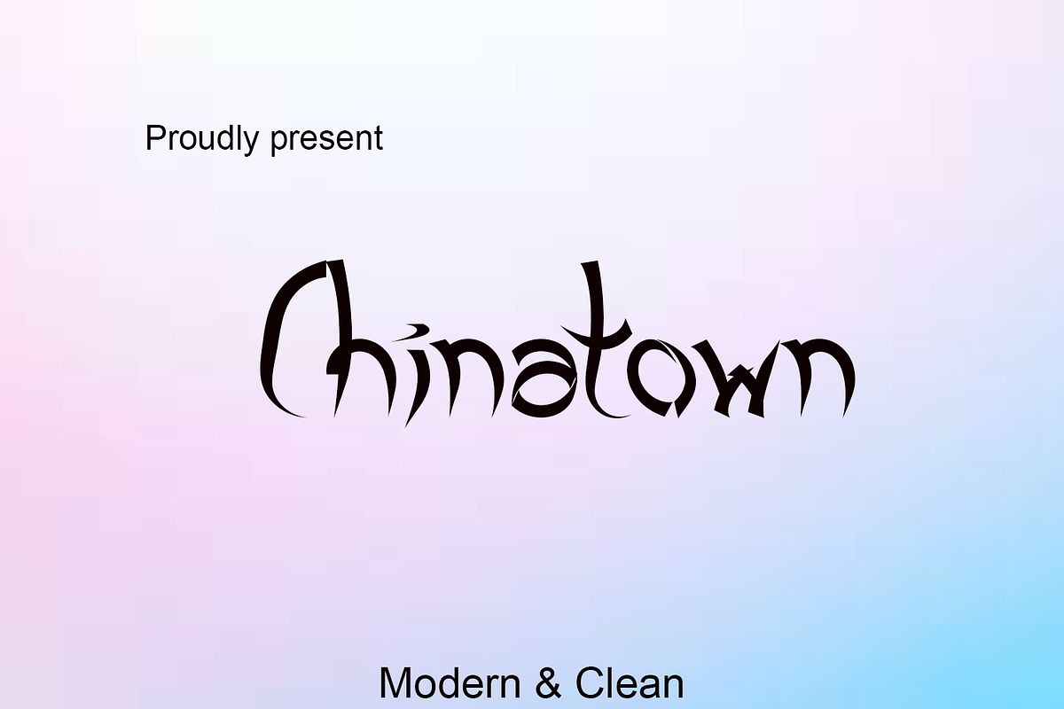 China Town Sans Serif Typeface Font, a Sans Serif Font by jastudio123 (Photo 1 of 5)