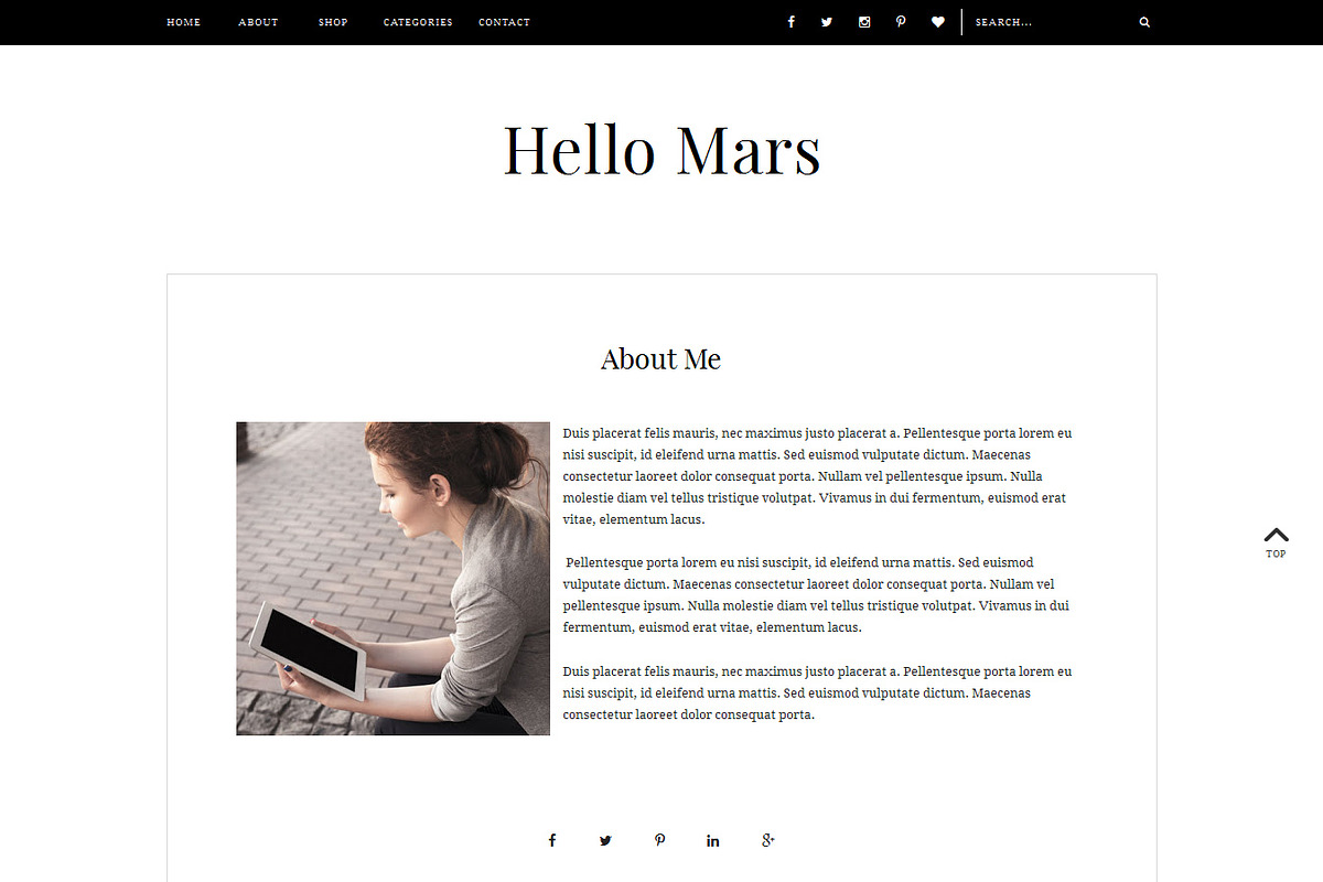 Blogger Template - Hello Mars, a Websites & App Template by Vefio Themes (Photo 4 of 4)