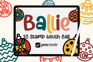 Ballie - 10 Ball Stamp Brushes