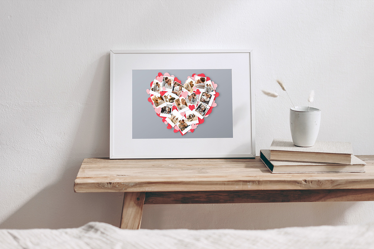 Love Heart Photo Collage Template, a Social Media Template by DesignerCandies (Photo 4 of 5)