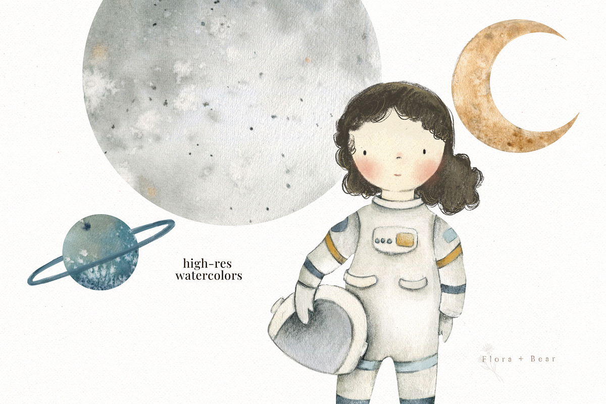 Space Astronauts, a Person Illustration by Flora+Bear (Photo 6 of 7)