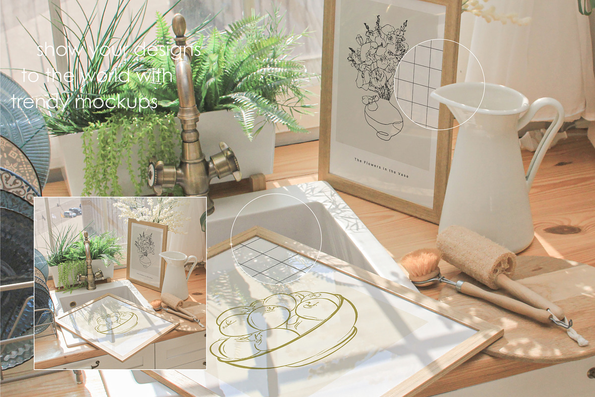SUNNY KITCHEN | Frame Mockup set, a Household Mockup by yuliyuri.studio (Photo 19 of 27)
