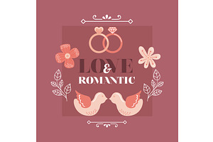 wedding template card, an Illustration by studiogstock