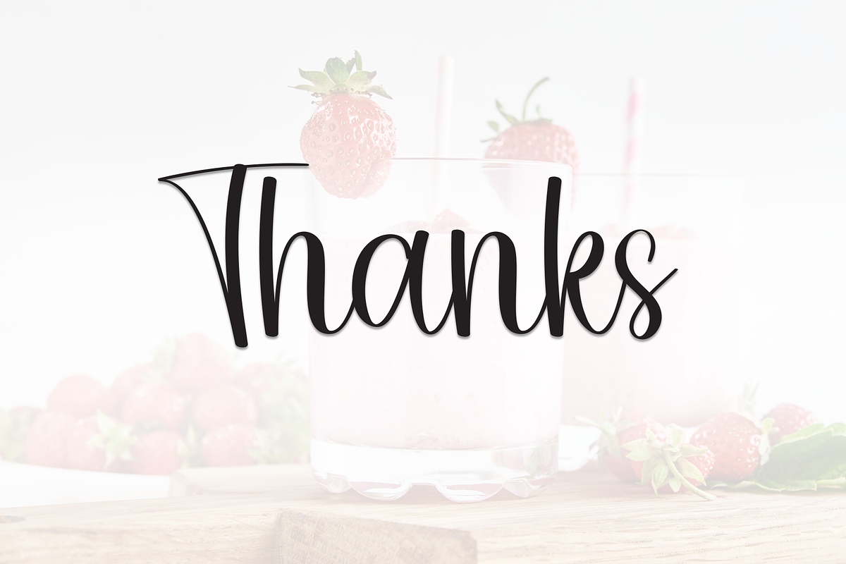 Smoothie | Script Font, a Handwritten Font by Scratchones (Photo 8 of 8)