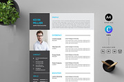 Professional Resume CV Template, a Resume Template by Blackcloud_Creations (Thumbnail 1 of 8)