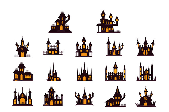 Haunted House Illustration Set preview 4