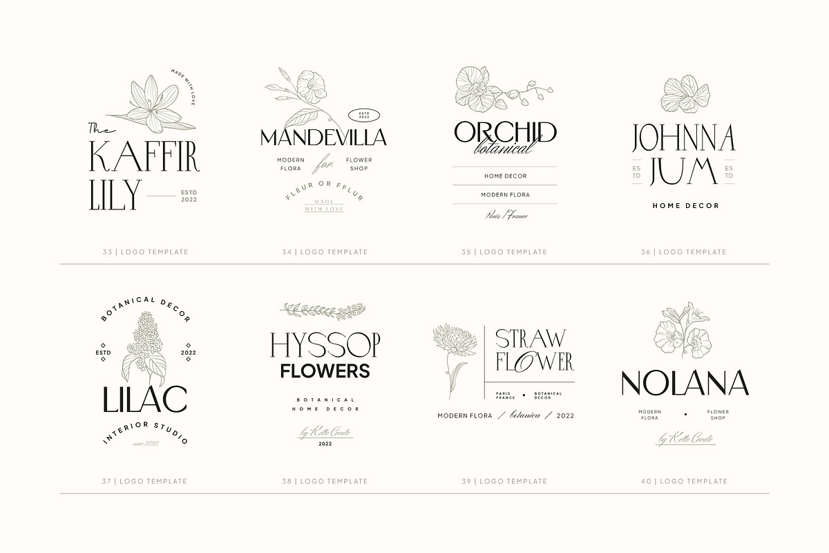 Modern Botanica | Logo Kit, a Branding & Logo Template by KetteCreate (Photo 12 of 18)