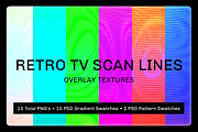 Retro TV Scan Lines, a Texture Graphic by The Fake PNG (Thumbnail 1 of 5)