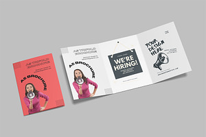 A5 Trifold Brochure Mockup