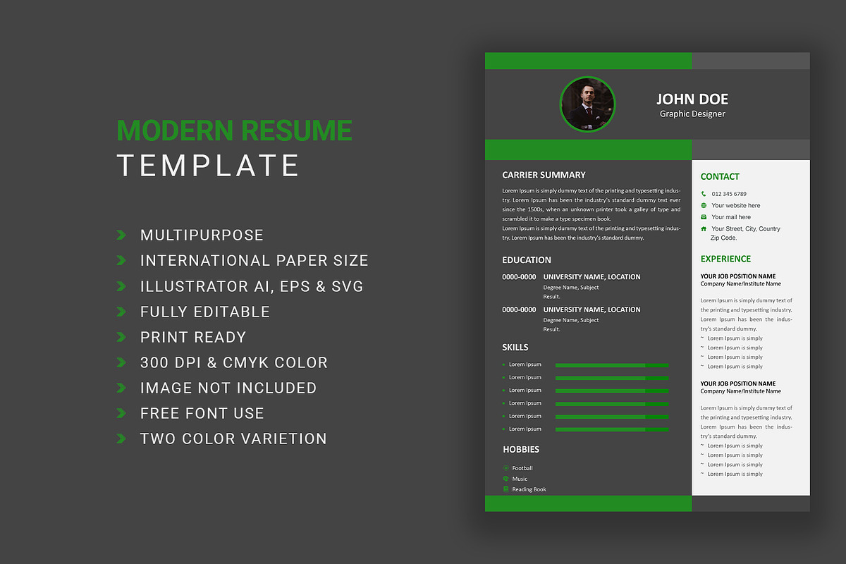 InfiniVita - The Artistic Career Cat, a Resume Template by Annudesign (Photo 1 of 8)