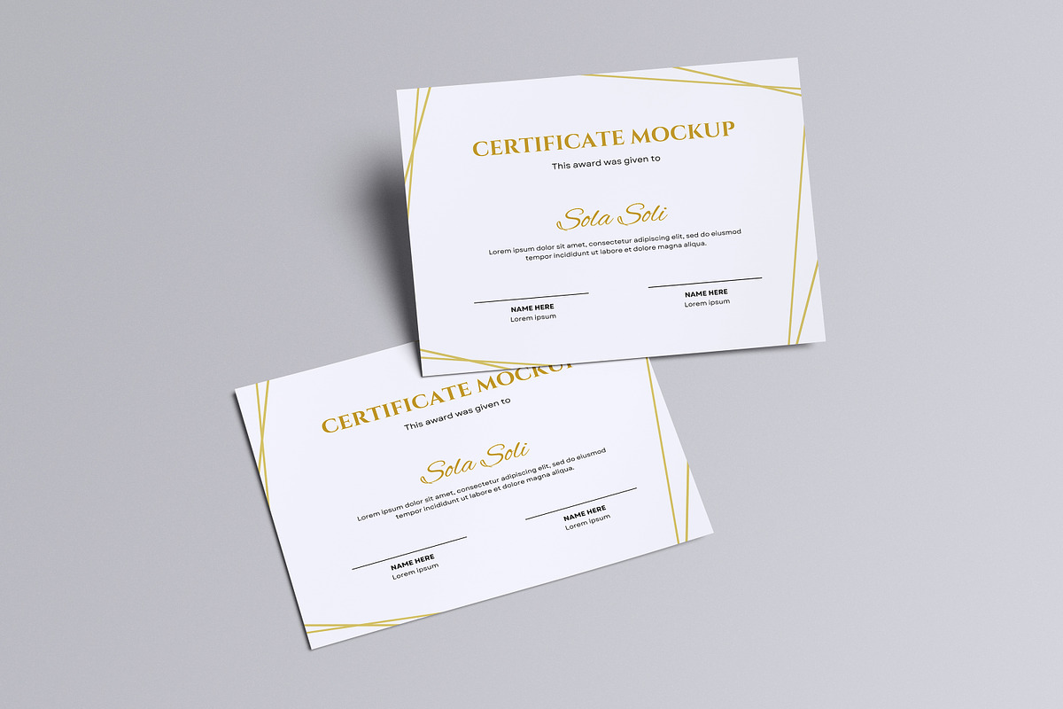 Certificate Mockup, a Product Mockup by Riel Concept (Photo 2 of 5)