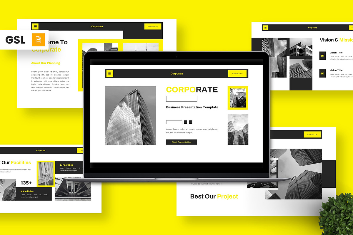Corporate - Business Google Slide, a Presentation Template by Deepslide Studio (Photo 1 of 4)