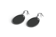 Black Oval Earring Jewelry 3D Model, an Object 3D Model by rebrandy (Thumbnail 5 of 9)
