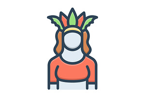 Brazilian carnival color icon, a Duotone Icon by Creative priyanka