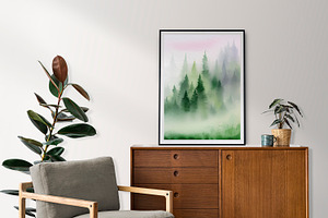 Foggy Forest Watercolor Set