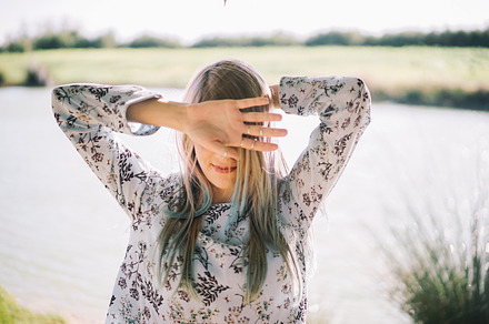 Close your eyes featuring hair, color hair, and bokeh