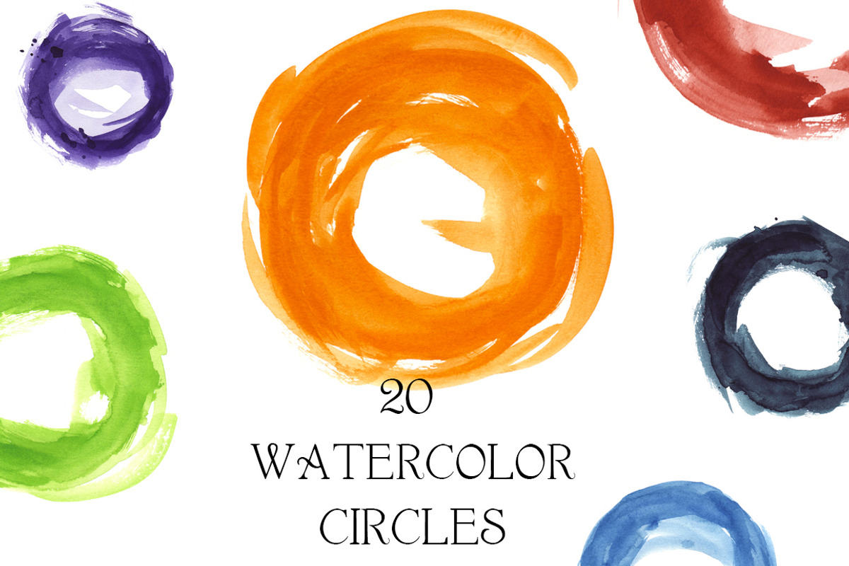 Watercolor circles, a Decorative Illustration by Nicolai-works (Photo 1 of 2)
