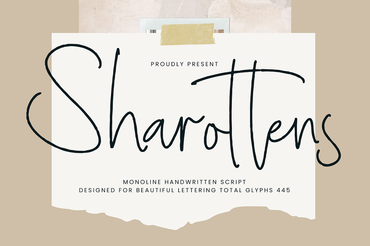 Sharottens Monoline Script, a Script Font by operatype.co (Photo 1 of 15)