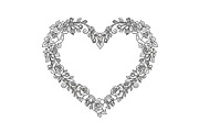 Floral Heart Frame SVG Bundle, an Illustration by Designs_River (Thumbnail 4 of 31)