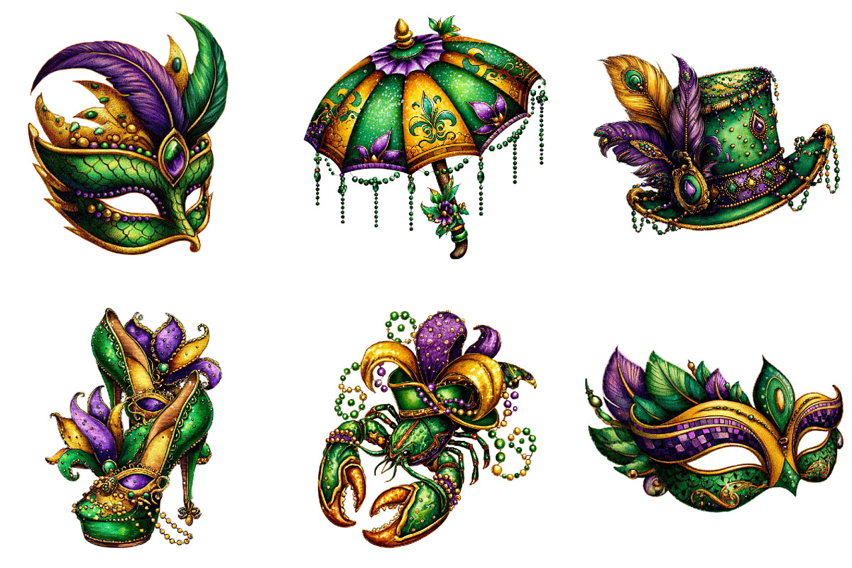 Mardi Gras Sublimation Clipart, a Graphic by CitraGraphics (Photo 4 of 5)