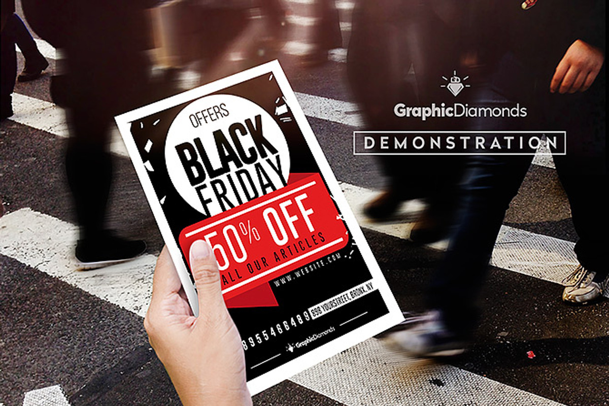 Black Friday Sales Flyer, a Flyer Template by GraphicDiamonds (Photo 2 of 5)