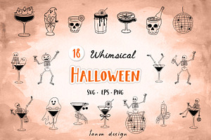 Whimsical Halloween Handdrawn SVG