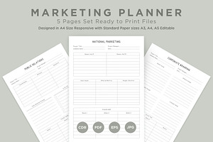 Marketing Planning Pages Set V-07