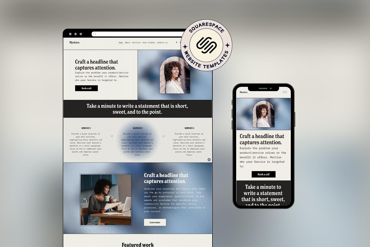 Squarespace website template, a Squarespace Template by Ciel Lumiere (Photo 1 of 11)
