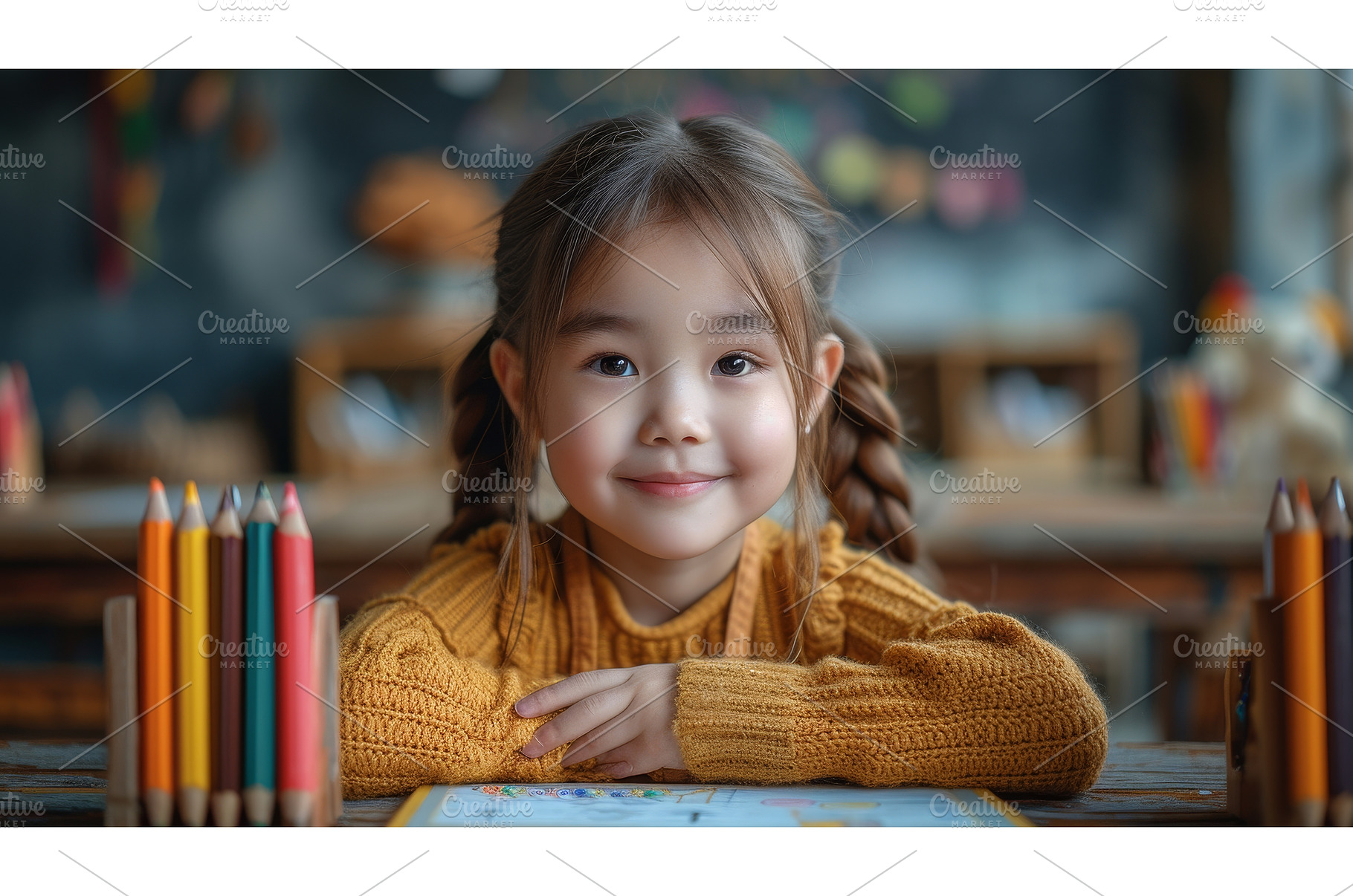 Drawing and portrait of girl in, a School & Education Photo by ZinetroN
