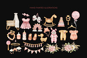 Watercolor boho nursery clipart, an Illustration by AquarelleSpace (Thumbnail 3 of 5)