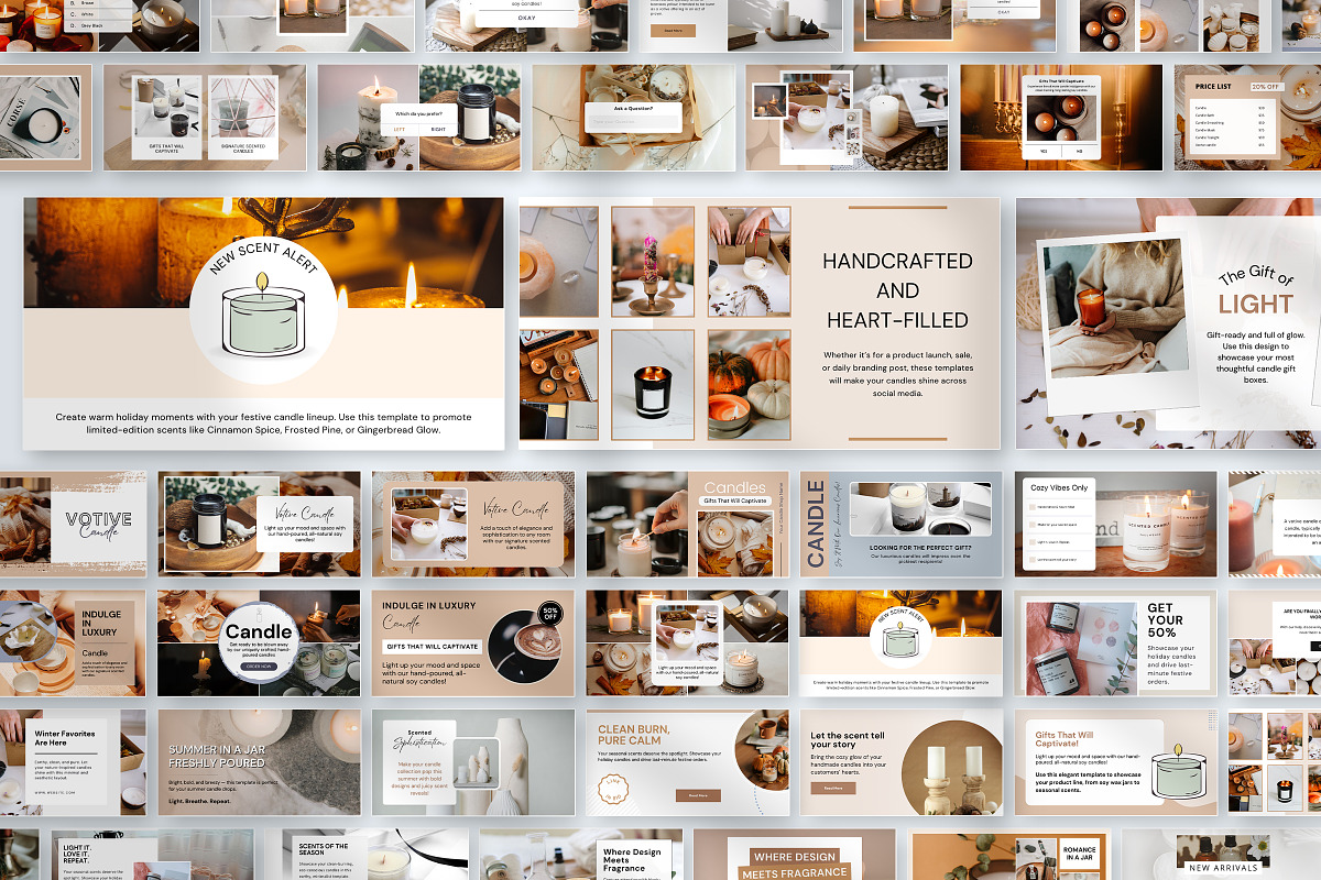 Candle Facebook Canva Posts Template preview 7