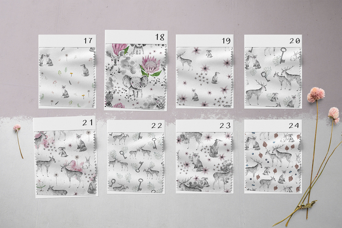 Watercolor kids patterns, a Pattern Graphic by Natali Smolova (Photo 4 of 6)