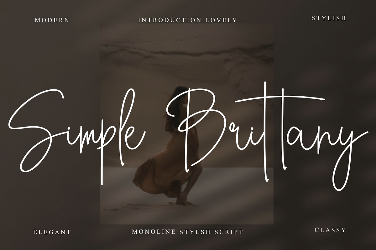 Simple Brittany, a Handwritten Font by InermediaSTUDIO (Photo 1 of 7)