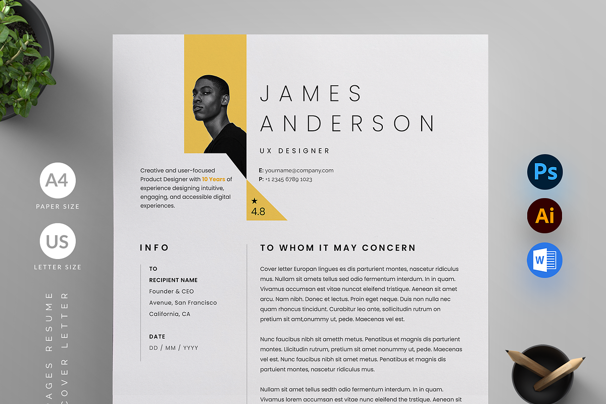 Minimal Resume, a Resume Template by Reuix Studio (Photo 3 of 5)