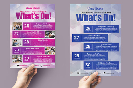 What's On Event Schedule Flyer