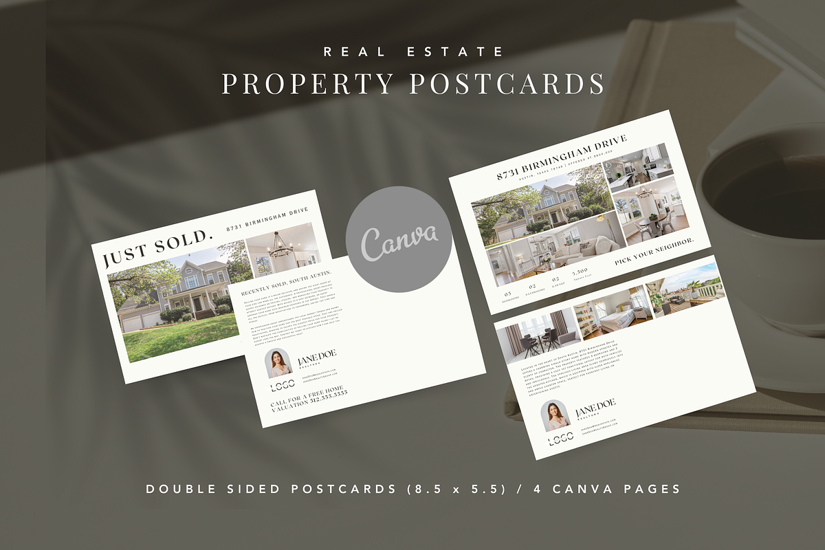 Modern Real Estate Postcards, a Templates & Theme by Legend & Ko. (Photo 1 of 4)