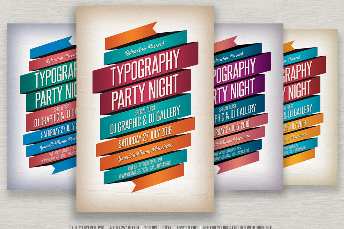 Typography Flyer, a Flyer Template by DesignWorkz