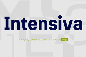 Intensiva Font Family, a Sans Serif Font by Graviton Font Foundry