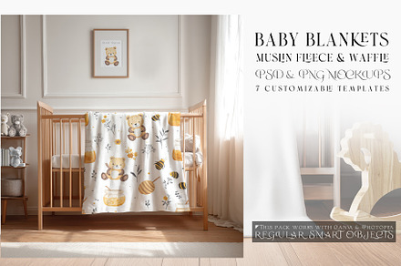 Baby Blankets PNG & PSD Mockups, a Product Mockup by mock-ups