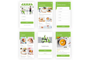 Food Delivery Adobe Illustrator App