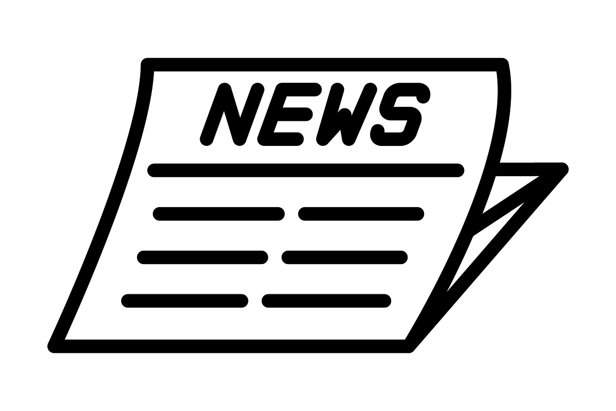 Newspaper icon, an Outline Icon by Sumberpangan (Photo 2 of 5)
