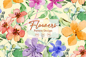 Colorful Watercolor Floral Seamless