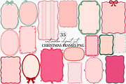 Christmas Frames PNG Clipart Bundle, an Illustration by Canvas Craft (Thumbnail 1 of 6)