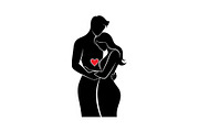 Couple Love Heart Silhouette Bundle, an Illustration by Amazin_art (Thumbnail 15 of 51)