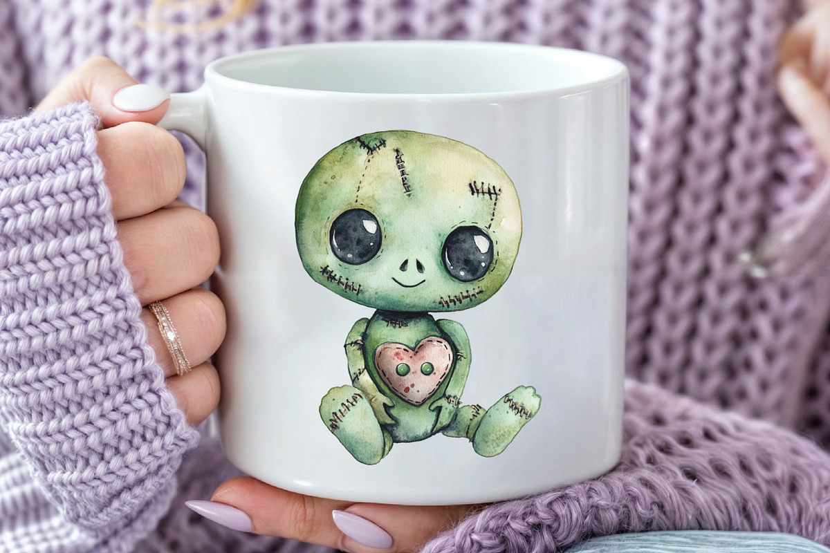 Cute Kawaii Zombie Doll Clipart, an Illustration by CraftArtStudio (Photo 5 of 6)