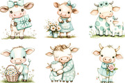 Mother's Day Cute Cow Clipart, an Illustration by Designking (Thumbnail 4 of 5)