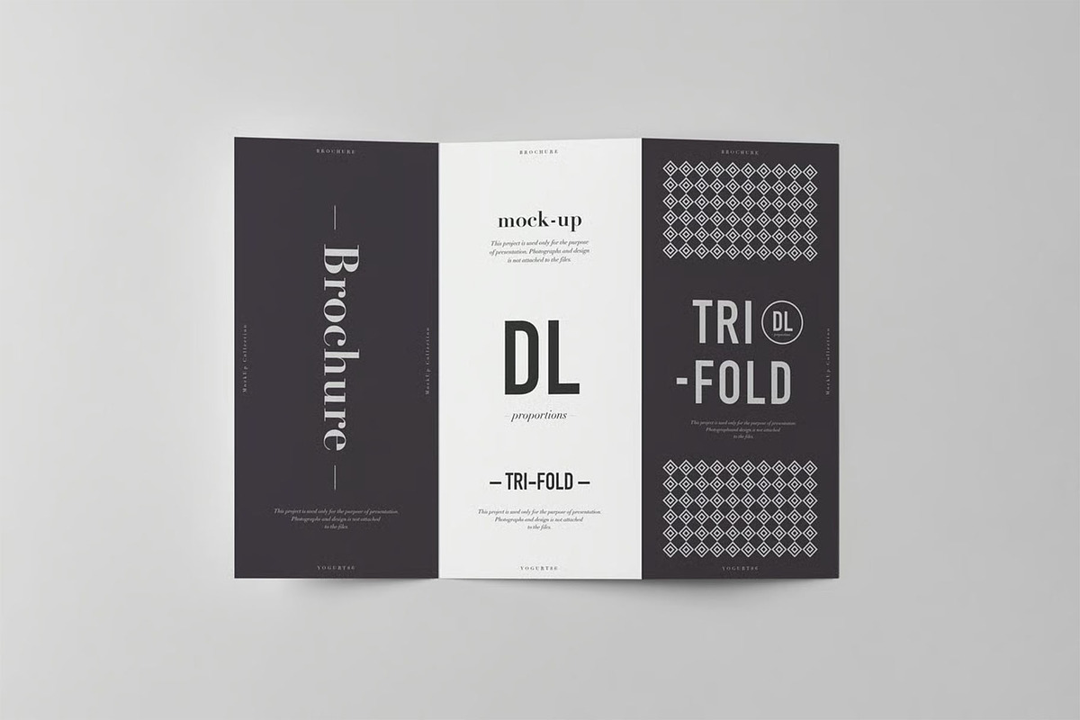 Tri-Fold DL Brochure Mock-up, an Advertising Mockup by zippypixelstudio (Photo 2 of 11)