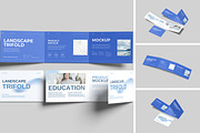 Landscape Trifold Mockup, an Advertising Mockup by Afif_studio (Thumbnail 1 of 5)