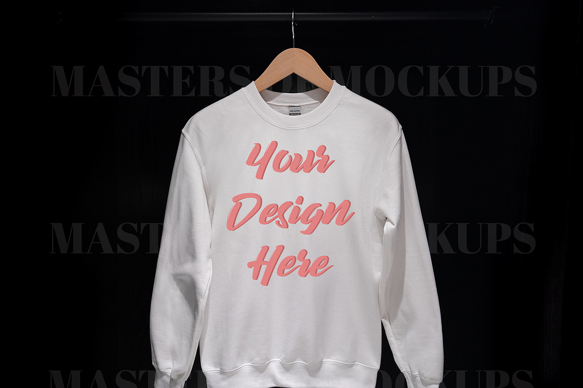 Gildan White Sweatshirt Mockup, a Hoody Mockup by Masters of Instagram (Photo 2 of 3)