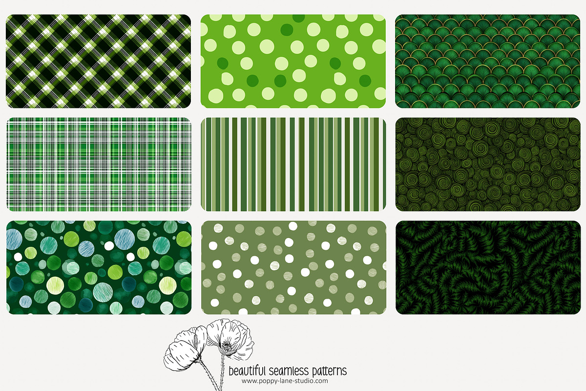 80 green geometric seamless pattern, a Pattern Graphic by Poppy Lane Studio (Photo 8 of 11)